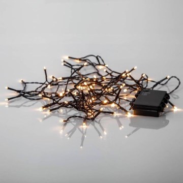 Eglo - Corrente exterior de Natal LED 80xLED/3xAA 6,1m IP44