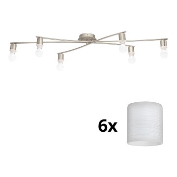 Eglo - Iluminação de teto LED MY CHOICE 6xE14/4W/230V  cromado/branco