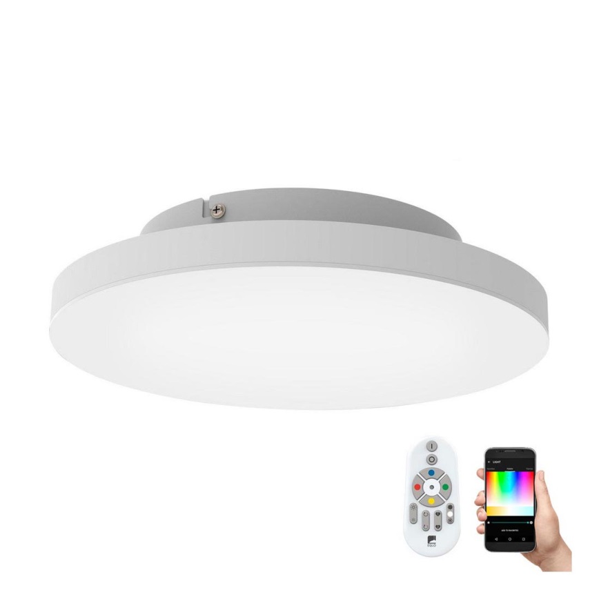 Eglo - Iluminação de teto LED RGB com regulação TURCONA-C LED/15W/230V + CR