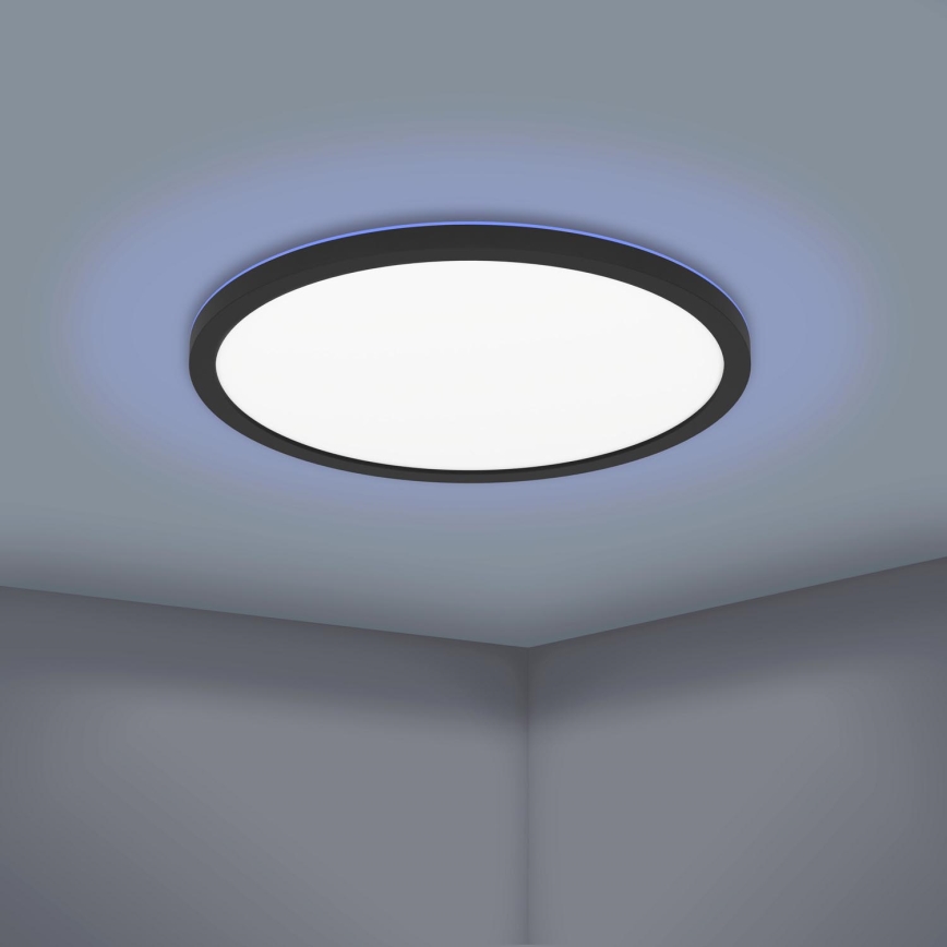 Eglo - Iluminação de teto LED RGBW com regulação LED/16,5W/230V preta ZigBee