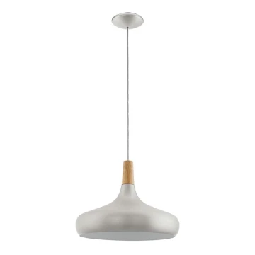 Eglo - Iluminação suspensa 1xE27/60W/230V d. 40 cm prateado