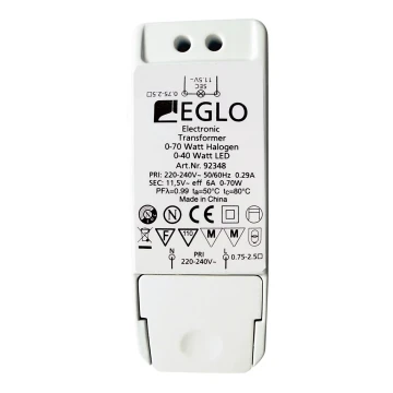 Eglo - Transformador elétrico 70W/230V/11,5V AC