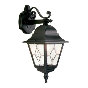 Elstead NR2-BLK - Iluminação de parede exterior NORFOLK 1xE27/100W/230V IP43