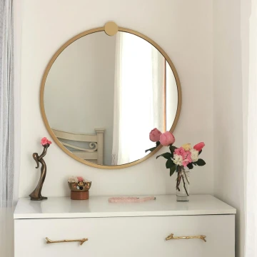 Espelho de parede AYNA 60 cm dourado