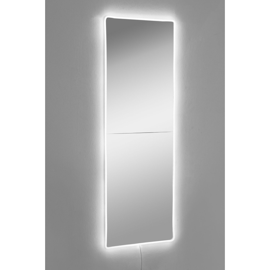 Espelho de parede LED com retroiluminação RECTANGULAR 120x40 cm branco