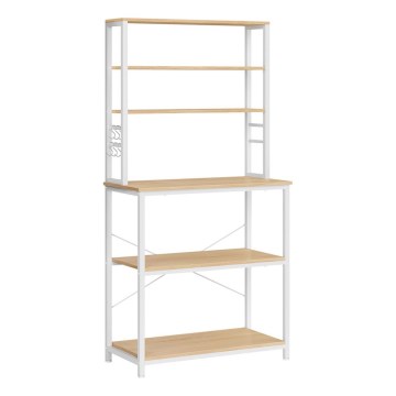 Estante de cozinha MARGE, castanho/branco