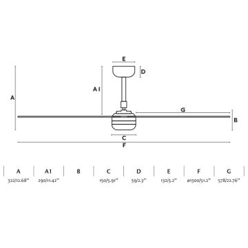 FARO 33814WP-20 - Ventoinha de teto LED com regulação PUNT M LED/24W/230V 3000K/4200K/6500K branco diâmetro 130 cm SMART + comando