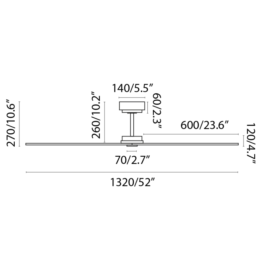 FARO 34100 - Ventoinha de teto MILOS preto + controlo remoto