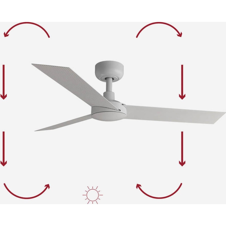 FARO 34288WP - Ventoinha de teto CRUISER S branco diâmetro 106 cm SMART + comando