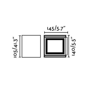 FARO 70270 - Iluminação de parede exterior LED OLAN 2xLED/3W/230V IP54