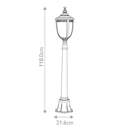 Feiss - Candeeiro exterior ENGLISH BRIDLE 3xE14/60W/230V IP44