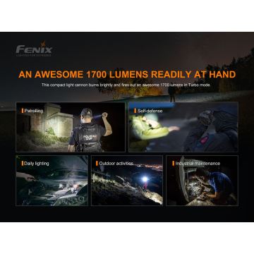 Fenix PD35V30 - Lanterna recarregável LED LED/2xCR123A IP68 1700 lm 230 hrs