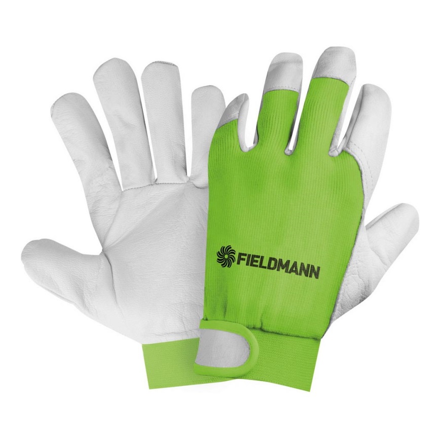 Fieldmann - Luvas de trabalho verde/branco