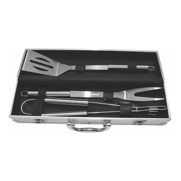 Fieldmann - Utensílios de grelhar com pasta de aço inoxidável de 3 unid.