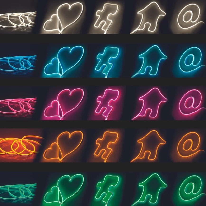 Fita LED NEON 5m LED/40W/24V rosa IP65