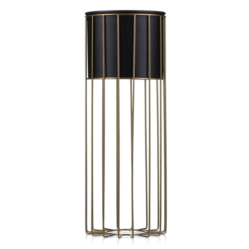 Floreira de metal LOFT 55x20 cm dourada/preto