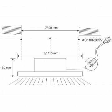 Foco de encastrar LED de casa de banho LED/10W/230V 4000K prateado IP44