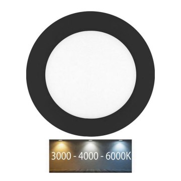 Foco de encastrar LED para casa de banho  LADA LED/6W/230V 3000/4000/6000K diâmetro 12 cm IP44 preto