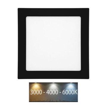 Foco de encastrar LED para casa de banho  RAFA LED/12W/230V 3000/4000/6000K 17x17 cm IP44 preto