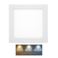 Foco de encastrar LED para casa de banho  RAFA LED/25W/230V 3000/4000/6000K 30x30 cm IP44 branco