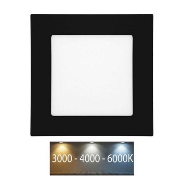 Foco de encastrar LED para casa de banho  RAFA LED/6W/230V 3000/4000/6000K 12x12 cm IP44 preto