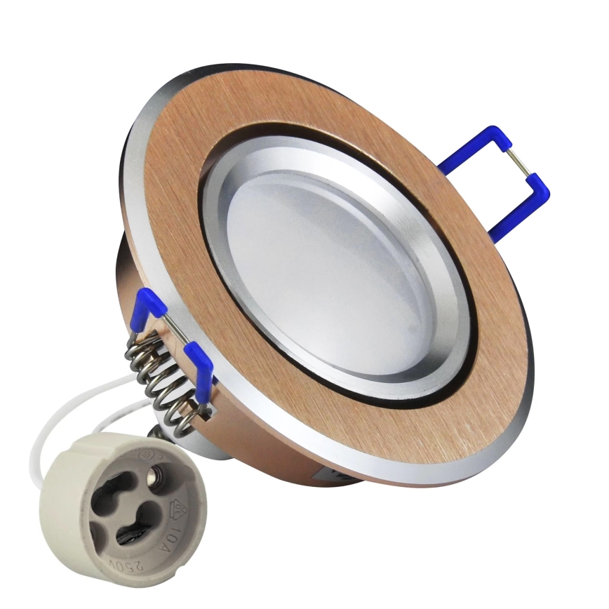 Foco de encastrar LED SOL OLAL 1xGU10/3,5W/230V 3000K diâmetro 8,4 cm dourado