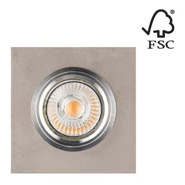 Foco de encastrar LED VITAR 1xGU10/5W/230V betão - certificado por FSC