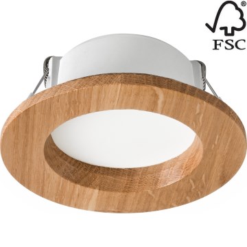 Foco de encastrar LED WOODY SPOT LED/5,5W/230V 4000K carvalho ø 10 cm