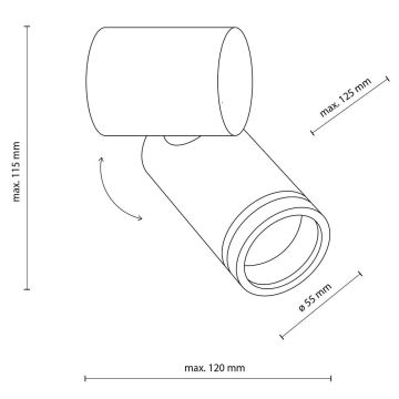 Foco de parede JET CONJUNTO 1xGU10/10W/230V branco