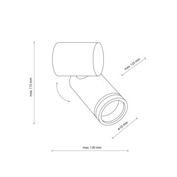 Foco de parede JET CONJUNTO 1xGU10/10W/230V preto