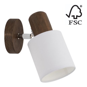 Foco de parede TRENDY 1xE27/15W/230V pinho - certificado por FSC