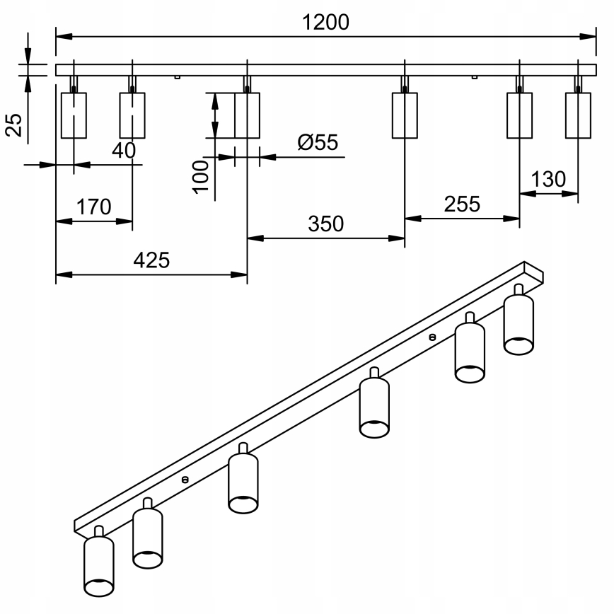 Foco LED ANGIE 6xGU10/4,7W/230V