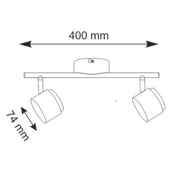 Foco LED KUBIK 2xLED/4,2W/230V preto