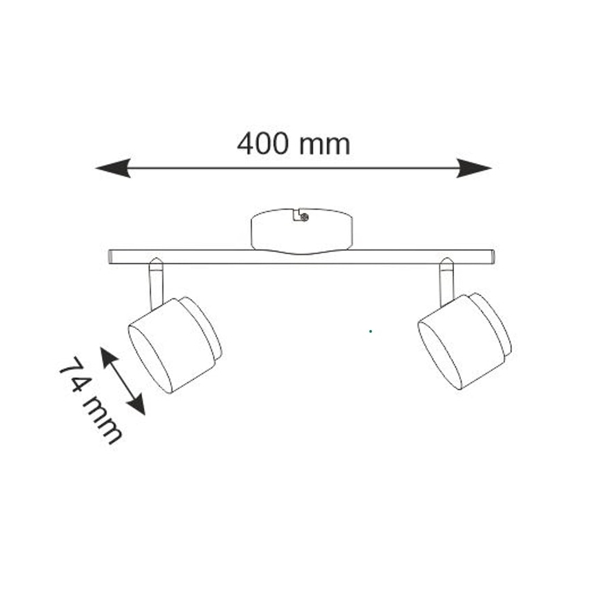 Foco LED KUBIK 2xLED/4,2W/230V preto