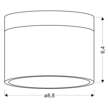 Foco LED TUBA LED/9W/230V branco/preto