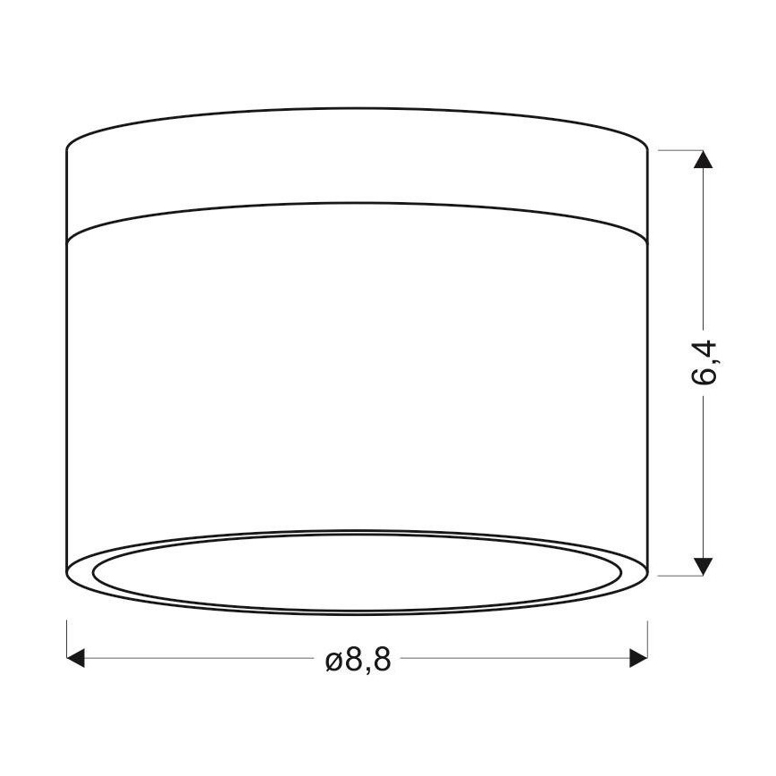 Foco LED TUBA LED/9W/230V branco/preto