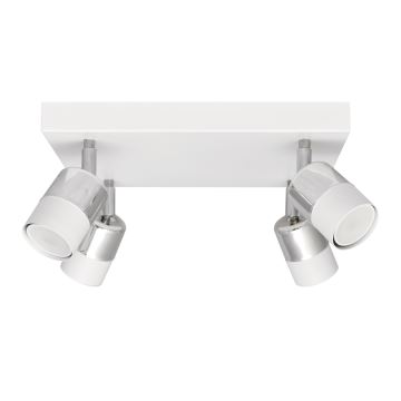 Foco LED TUBSSON 4xGU10/4,8W/230V branco/cromado brilhante