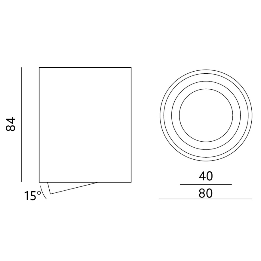 Foco OH36 35W/230V 8,4 cm branco