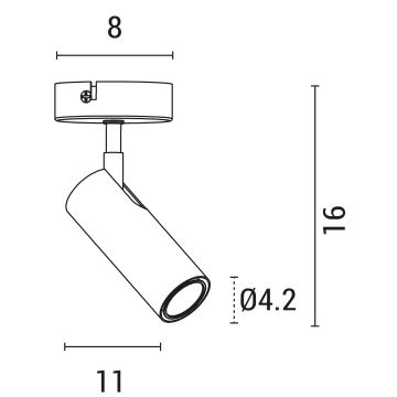 Foco ROSETTE 1xGU10/7W/230V branco