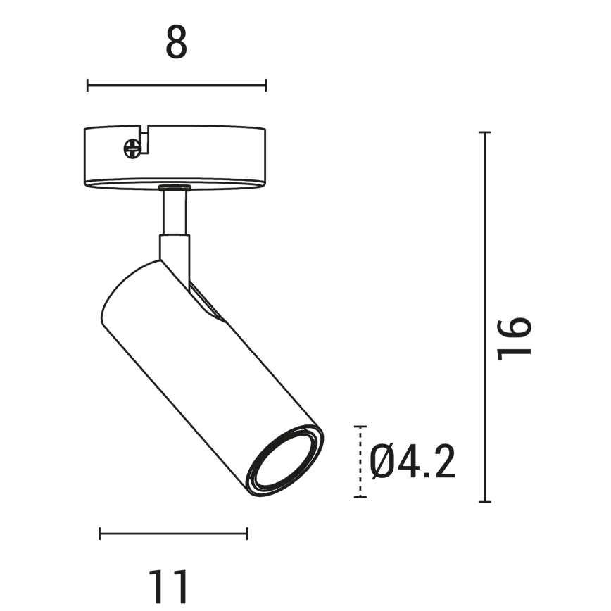 Foco ROSETTE 1xGU10/7W/230V branco