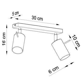 Focode teto RING 2xGU10/40W/230V