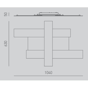 Gea Luce DOHA P G A - Iluminação de teto LED DOHA LED/50W/230V 104 cm cromado mate