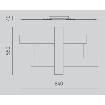 Gea Luce DOHA P M A - Iluminação de teto LED DOHA LED/40W/230V 84 cm cromado mate