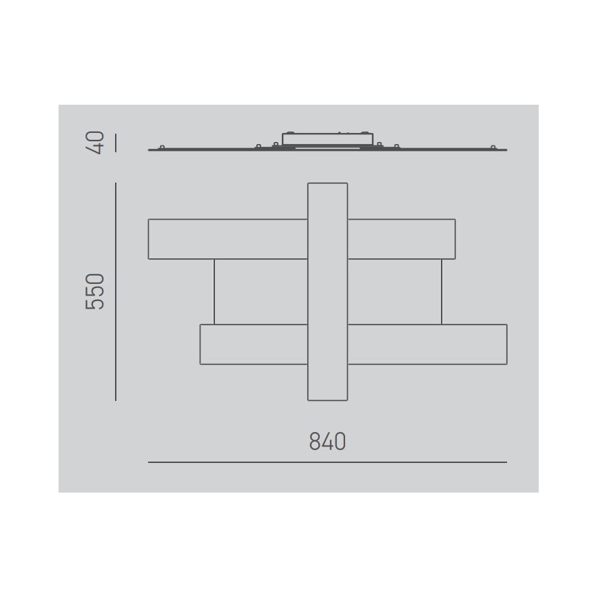 Gea Luce DOHA P M A - Iluminação de teto LED DOHA LED/40W/230V 84 cm cromado mate