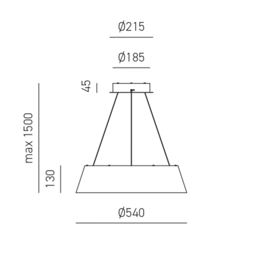 Gea Luce JULIETTE S B - Candelabro suspenso LED com regulação JULIETTE LED/50W/230V branco