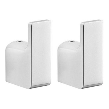 Gedy - CONJUNTO 2x Ganchos de parede PIRENEI cromado brilhante