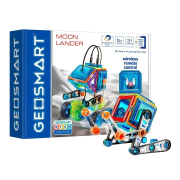 GeoSmart - Conjunto de construção magnético Moon Lander 31 pçs