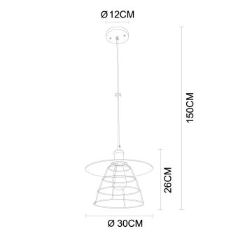 Globo - Candelabro suspenso 1xE27/60W/230V