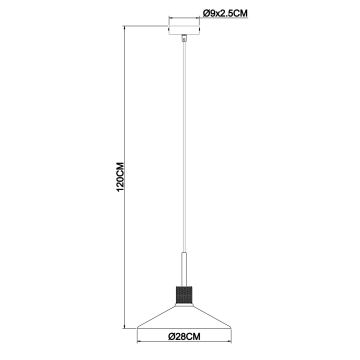 Globo - Candelabro suspenso 1xE27/60W/230V