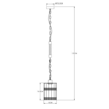 Globo - Candelabro suspenso 1xE27/60W/230V